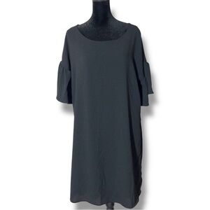 Oh! So Cali Clothing Black 3/4 Bell Sleeve NWT Pull On Boxy Shape Mini Dress